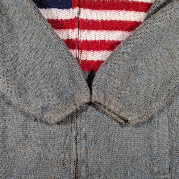 Vtg Tejidos Ruminahui American Flag Full Zip Wool Sweater Double Sided Size XL - Picture 4 of 9